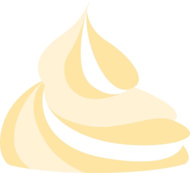 Kremalı Tatlı Pasta Vektörü İllüstrasyonu