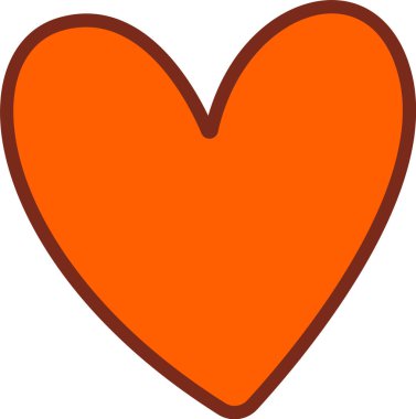 kalp şekli ikon vektör illüstrasyonu