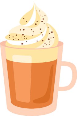 Krema İçeceği İllüstrasyonlu Cam