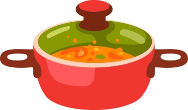 Yulaf lapası Vektör İllüstrasyonlu Pan