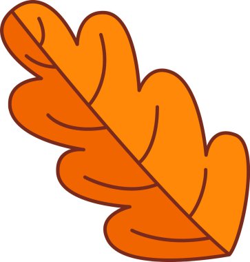 Meşe Ağacı Yaprak Vektörü İllüstrasyonu