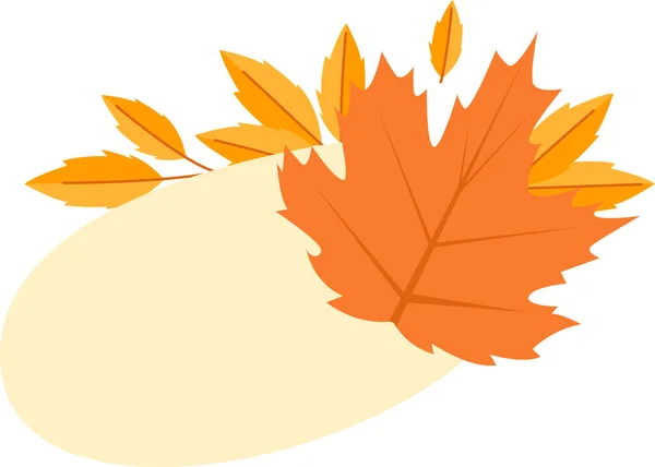 stock vector Autumn Leaves Badge Vector Illustration