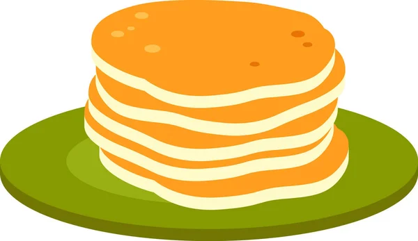 Pancakes Piatto Vettoriale Illustrazione — Vettoriale Stock