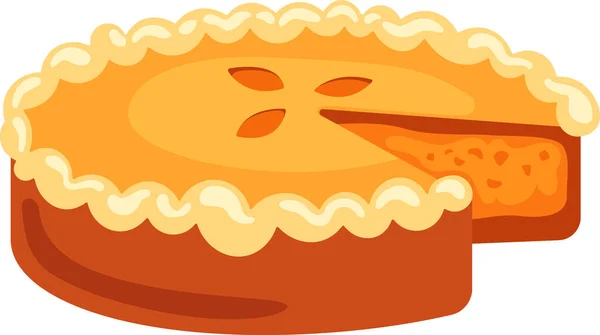 Pie Sweet Bakery Vector Illustration — Stockvektor