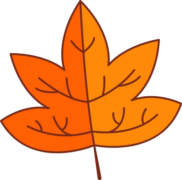 Cartoon Tree Leaf Vector Illustration — Stockvektor