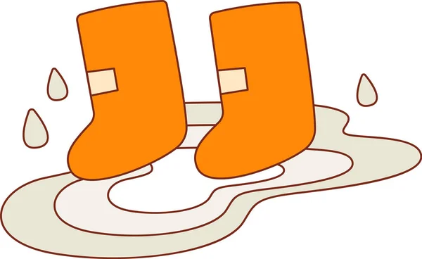 Boots Water Paddle Vector Illustration — Stockový vektor