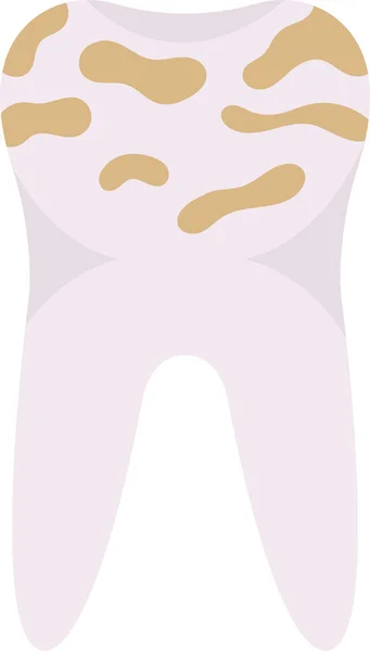 Placca Dentale Problema Dente Vettoriale Illustrazione — Vettoriale Stock
