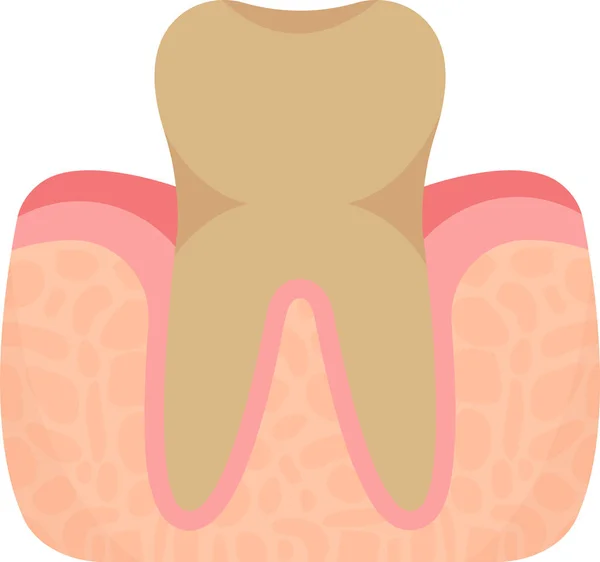 黄色い歯の問題ベクターイラスト — ストックベクタ