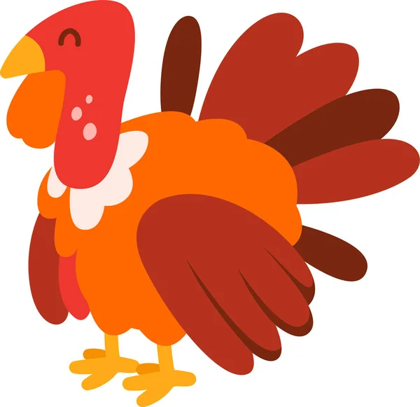 Turkey Bird Animal Vector Illustration — Stock Vector