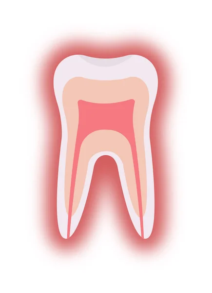 Sensitive Tooth Problem Vector Illustration — Stock Vector