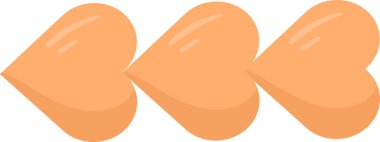 Kalp Kılı Klip Vektörü İllüstrasyonu