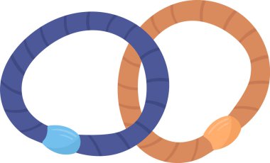 Saç Bağları Aksesuar Vektör İllüstrasyonu