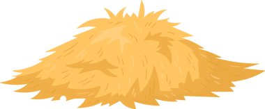 Kuru Çiftlik Saman Yığını Vektör İllüstrasyonu