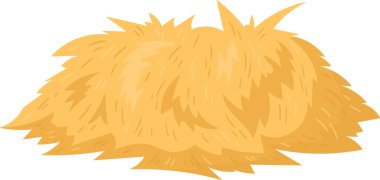 Kuru Çiftlik Saman Yığını Vektör İllüstrasyonu