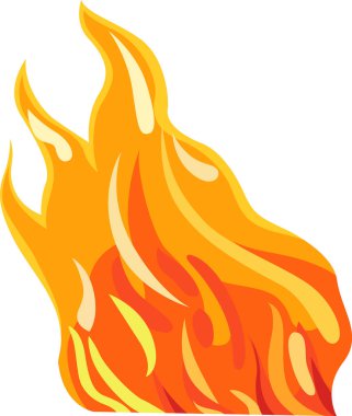 Yanan Ateş Vektörü İllüstrasyonu
