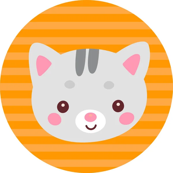 Vektorová Ilustrace Cat Badge — Stockový vektor