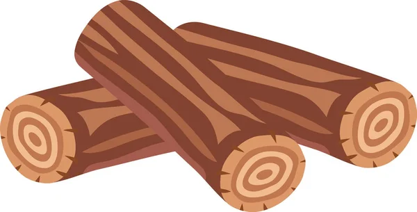 Houten Logs Stapelvector Illustratie — Stockvector
