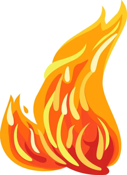 Brännande Brandvektor Illustration — Stock vektor