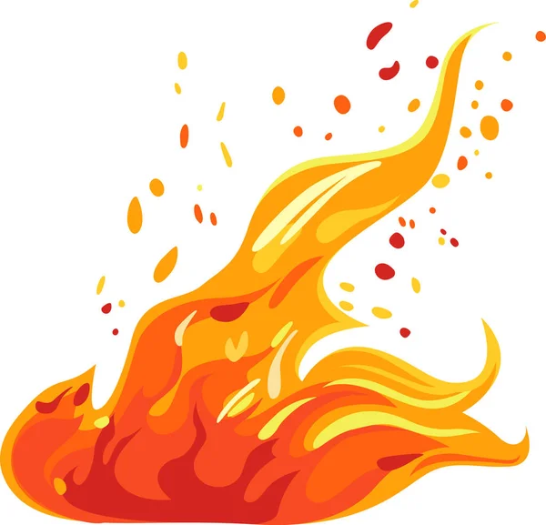 Verbrennendes Feuer Vektor Illustration — Stockvektor