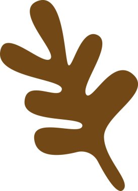 Soyut Yaprak Sembol Vektörü İllüstrasyonu