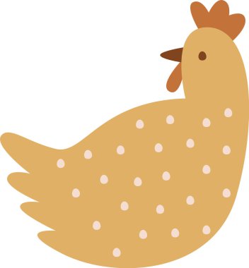 Tavuk Evcil Kuş Vektörü İllüstrasyonu