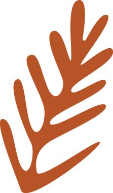 Soyut Yaprak Sembol Vektörü İllüstrasyonu