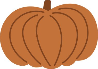 Balkabağı Sebze Çocuksu Vektör İllüstrasyonu