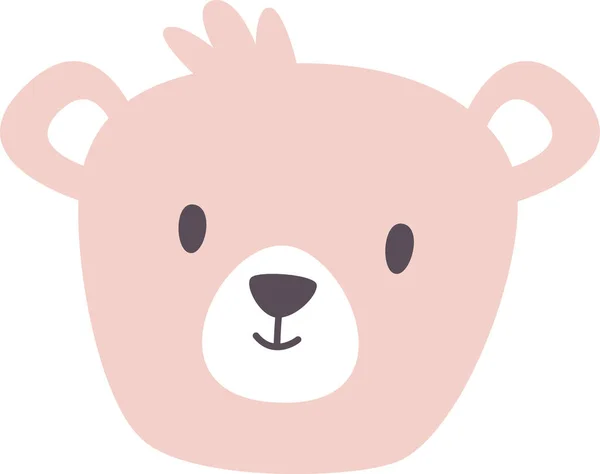 Bear Animal Face Vector Illustration — Stock vektor