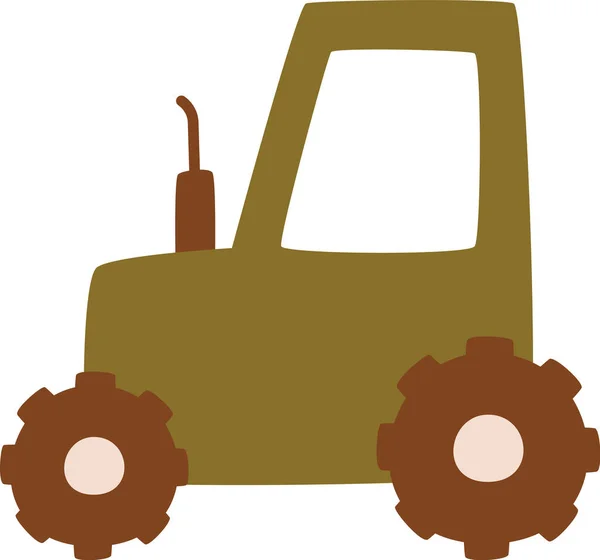Kindliche Traktorfahrzeug Vektor Illustration — Stockvektor