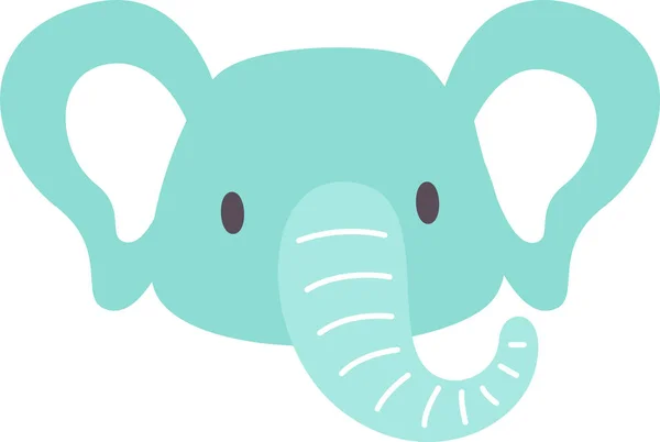 Elephant Animal Face Vector Illustratie — Stockvector