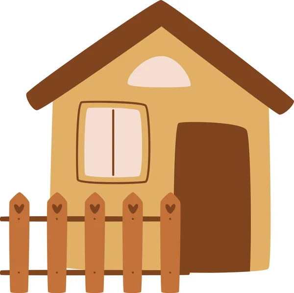 House Fence Vector Illustration — Stock Vector