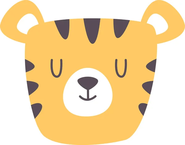 Тигр Тварин Обличчя Векторні Ілюстрації — стоковий вектор