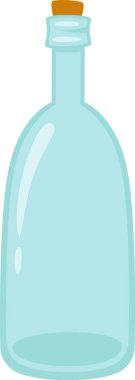 Mantar Vektör Resimli Cam Şişe