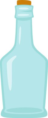 Mantar Vektör Resimli Cam Şişe