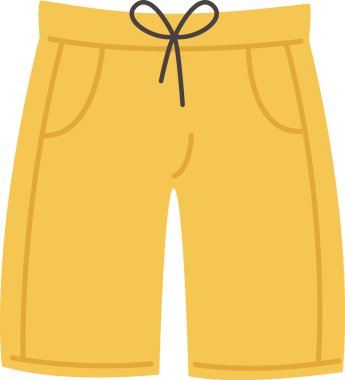 Shorts Yaz Kıyafetleri Vektörü İllüstrasyonu