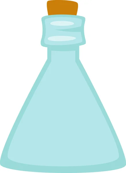Botella Vidrio Con Ilustración Vectores Corcho — Vector de stock