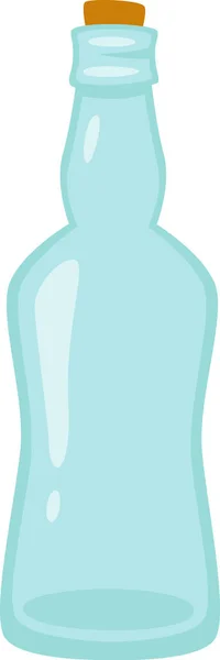 Glasflasche Mit Cork Vector Illustration — Stockvektor