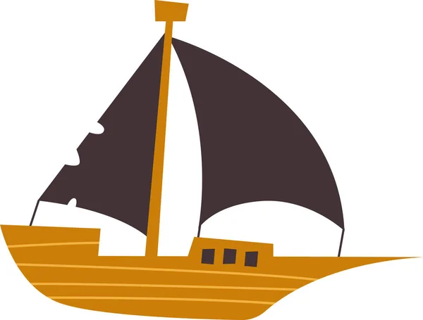 Piraten Segelschiff Vector Illustration — Stockvektor