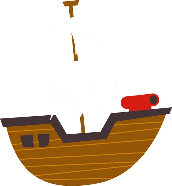Retro Segling Ship Vector Illustration — Stock vektor