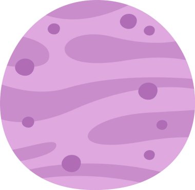 Merkür Güneş Sistemi Gezegen Vektörü İllüstrasyonu