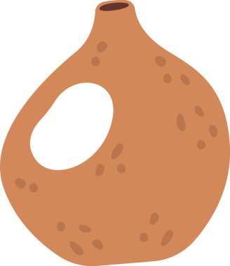 Sürahi Seramik Tablo Eşya Vektörü İllüstrasyonu