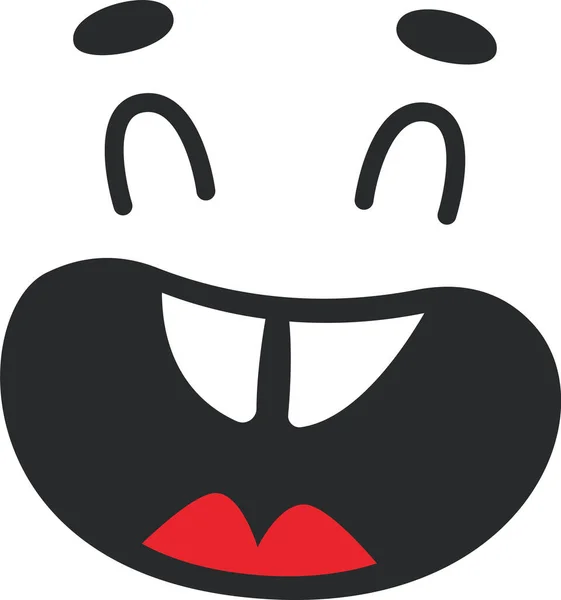 Laughing Character Face Vector Illustration — Stock Vector