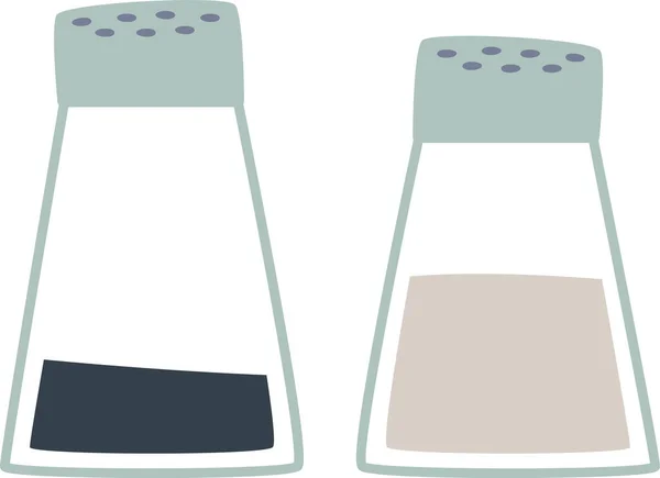 Salt Pepper Shakers Vector Illustration — Stock Vector