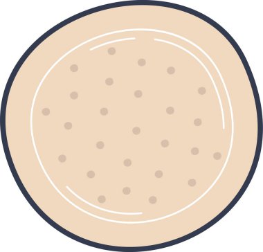 Tabak Seramik Tablo Yazısı Vektörü İllüstrasyonu