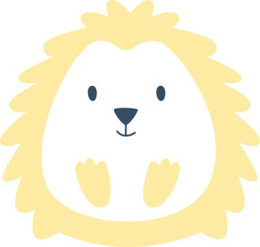 Şirin Kirpi Hayvan Vektörü İllüstrasyonu