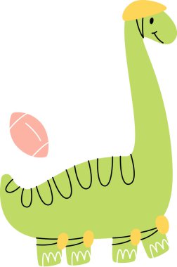 Dinozor Amerikan Futbolu Vector İllüstrasyonu Oynuyor