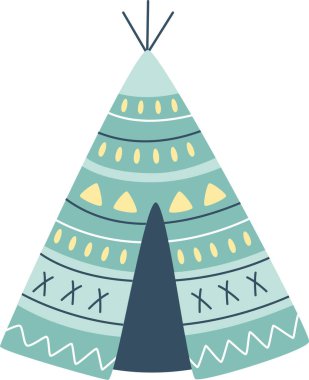 Hint Wigwam Çadırı Vektör İllüstrasyonu