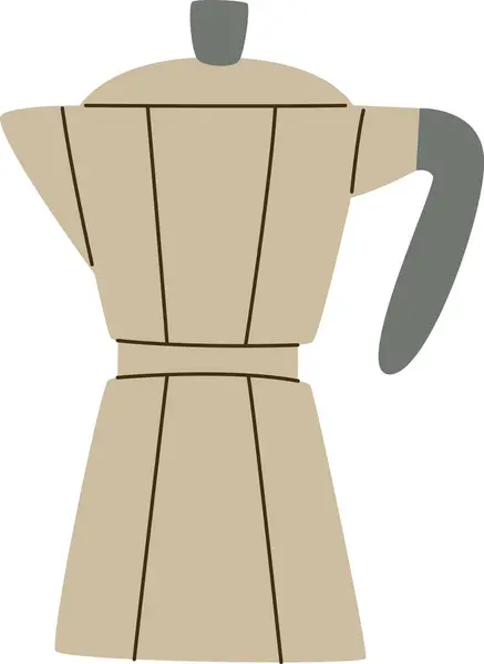 Geyser Coffee Maker Vector Illustration — Stock Vector