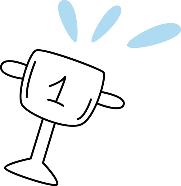 Plaats Cup Doodle Vector Illustratie — Stockvector