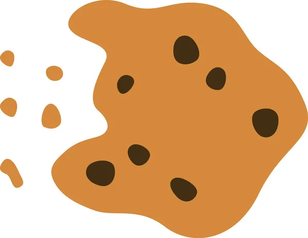 Cookie Mit Schokolade Vektor Illustration — Stockvektor